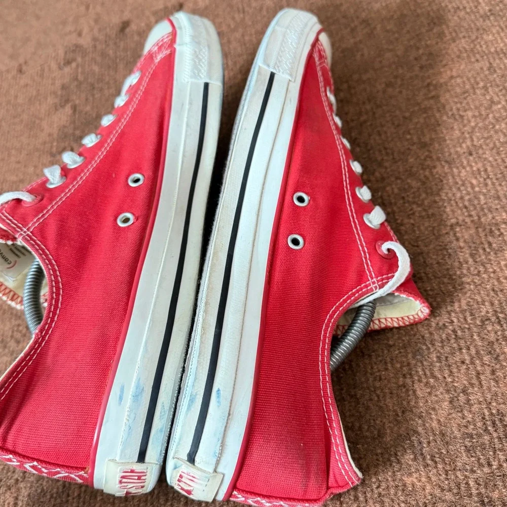 Converse Chuck Taylor All Star Low Product Red Vintage Mens 12 Red 106131F C- - Picture 10 of 13